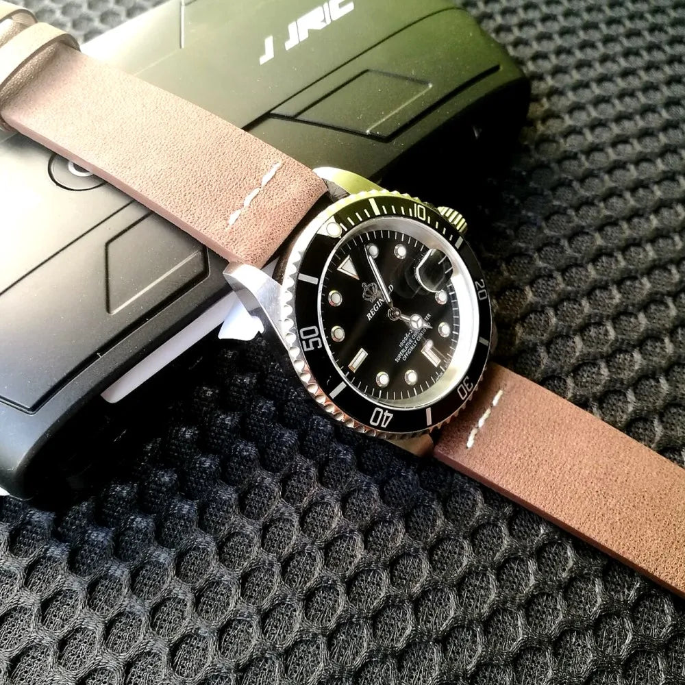 Hemsut Quick Release Leather Watch Bands Saddle Calf Handmade Vintage Leather Watch Strap 18mm 20mm 22mm