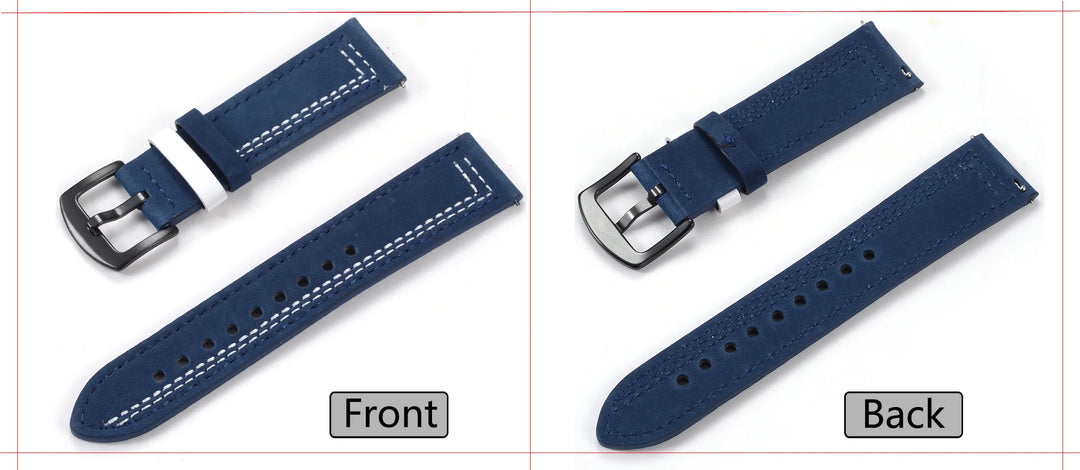 Men’s Genuine Leather Watch Band 22–24mm (Top Grain, High Quality)