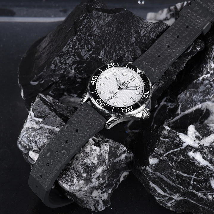 NATOBELT Quality Waffle FKM Rubber Strap 20mm 22mm Sport Quick Release Rubber Watchbands For Men's Diving Watch