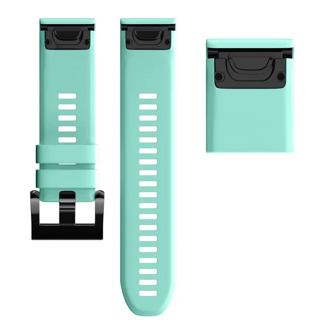 Garmin Fenix Silicone Strap – 20/22/26mm QuickFit for Fenix 5–8 Series