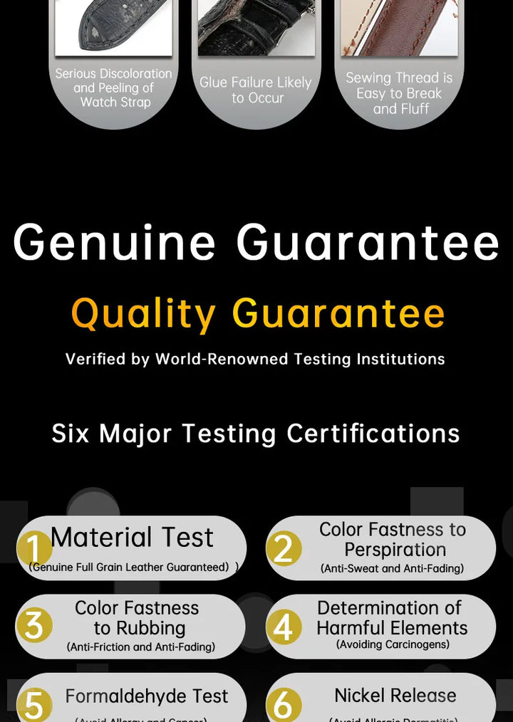 MAIKES Watch Accessories Leather Watch Strap With Stainless Steel Butterfly Buckle 20mm 22mm Men's Bracelet Watch Band