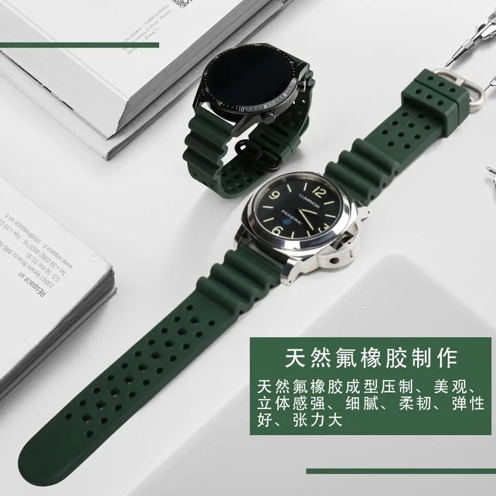 Quick Release Watch Bands 20mm 22mm 24mm Watch Accessories Sport Rubber Watch Strap Smart Watch Bracelet Belt