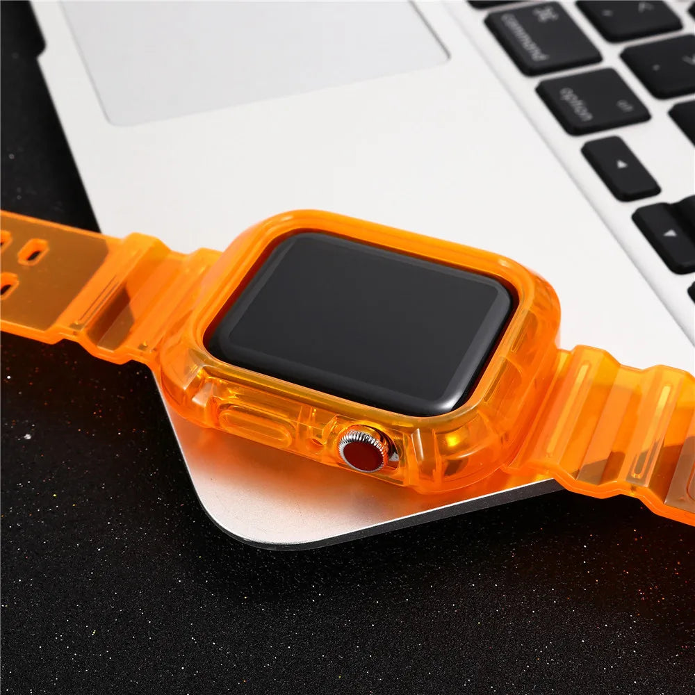 Transparent Silicone Sport Apple Watch Band 38–44mm for Series 1–6