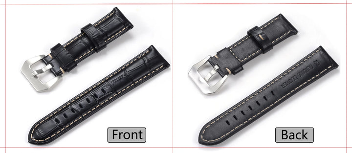 Genuine Leather Quick Release Watch Band 20–22mm for Huawei & Samsung Galaxy 45/46mm