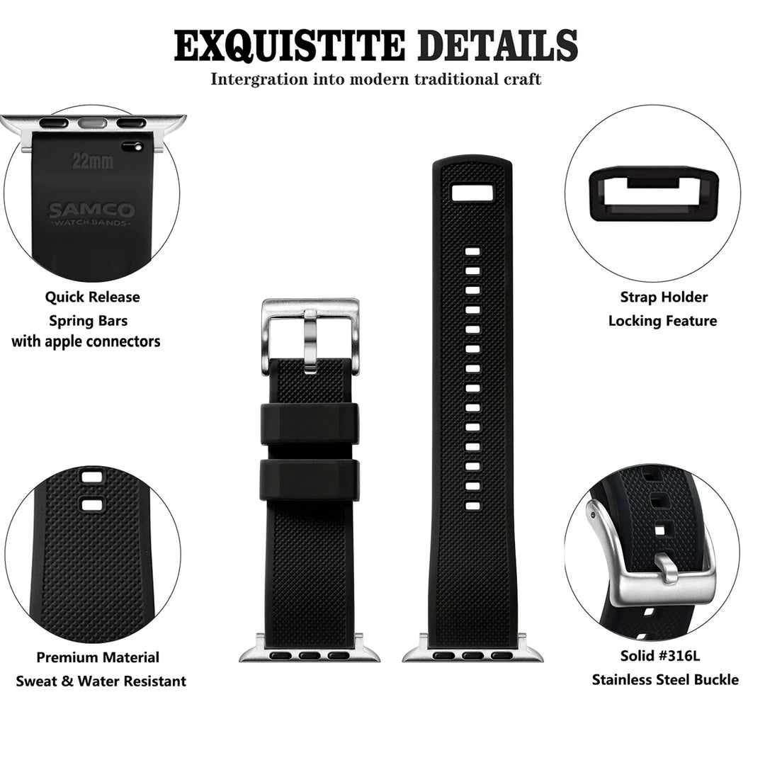 New Silicone Rubber Apple Watch Band 38–45mm