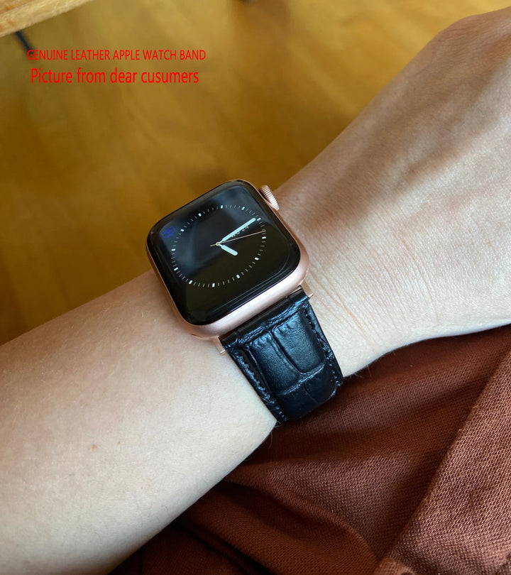 Leather Apple Watch Band (38/42mm, Series 3–6/SE Compatible)
