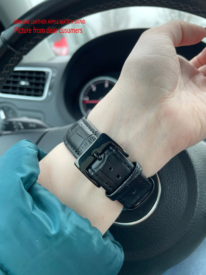 Leather Apple Watch Band (38/42mm, Series 3–6/SE Compatible)