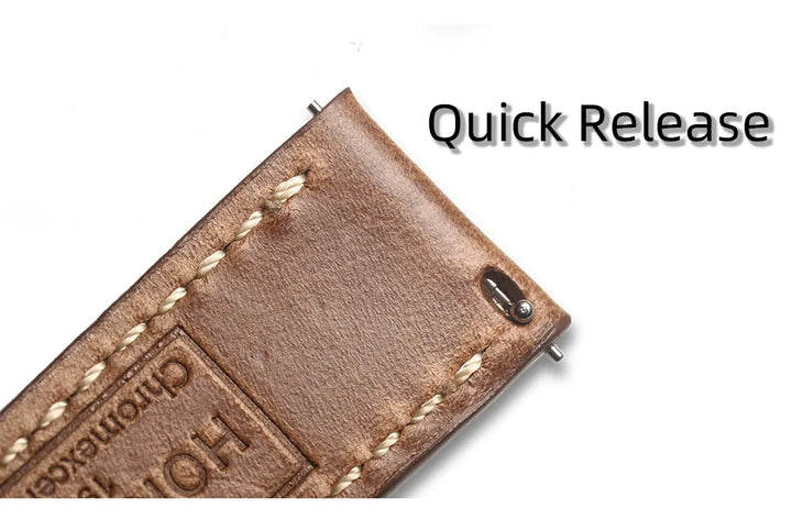 High Quality Horween  Genuine Leather Straps Brown Soft Wrap Handmade Cowhide Wrist Bands 18mm 20mm 22mm