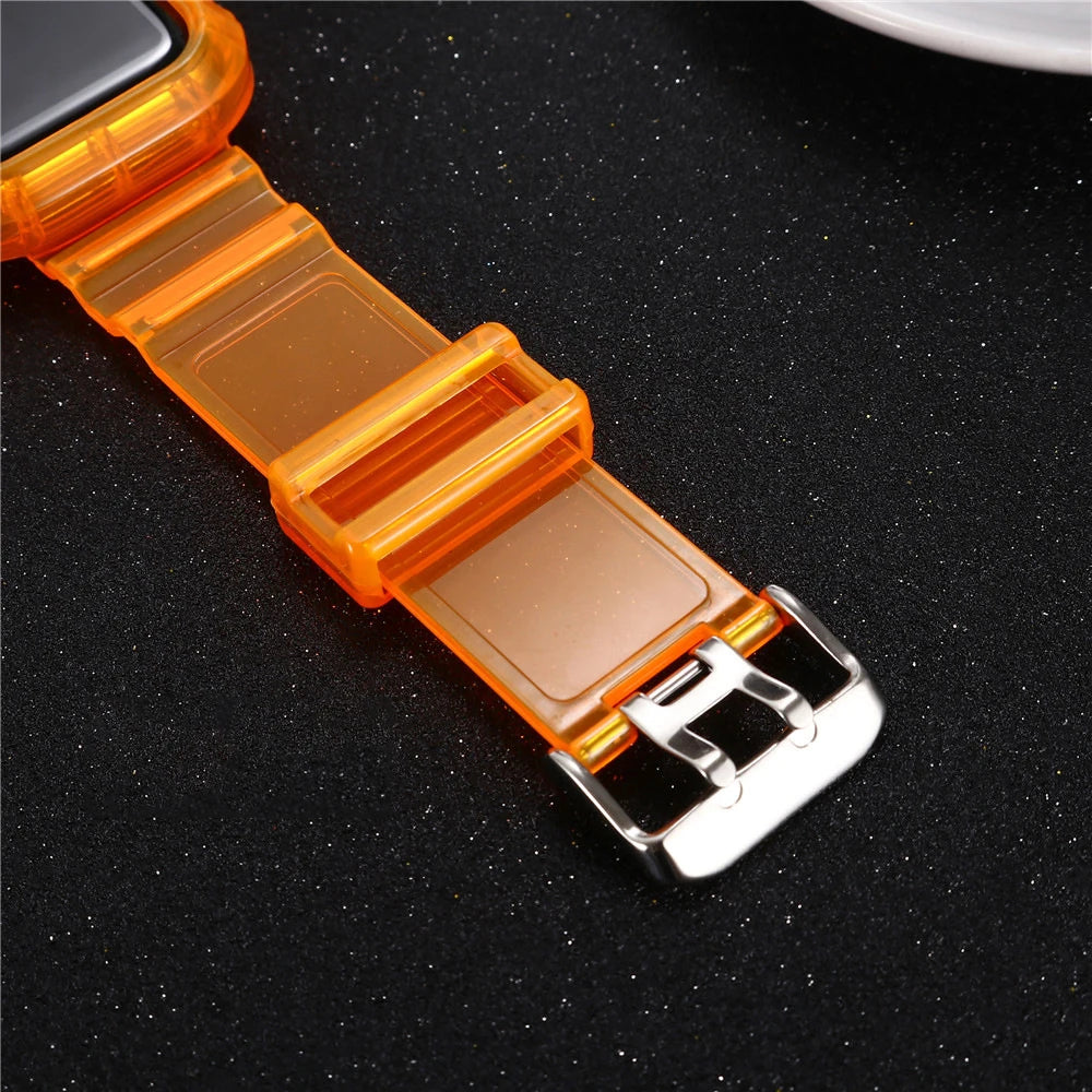 Transparent Silicone Sport Apple Watch Band 38–44mm for Series 1–6