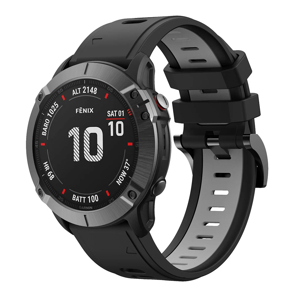 QuickFit Silicone Strap for Garmin Fenix Series (22-26mm)