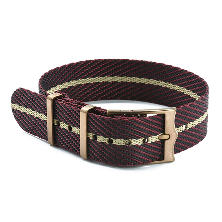 NATOBELT Military Nylon Watch Straps Movable Ring Bronze/Silver Buckle Watchbands For Tudor Nylon Sailcloth Strap 20mm 22mm