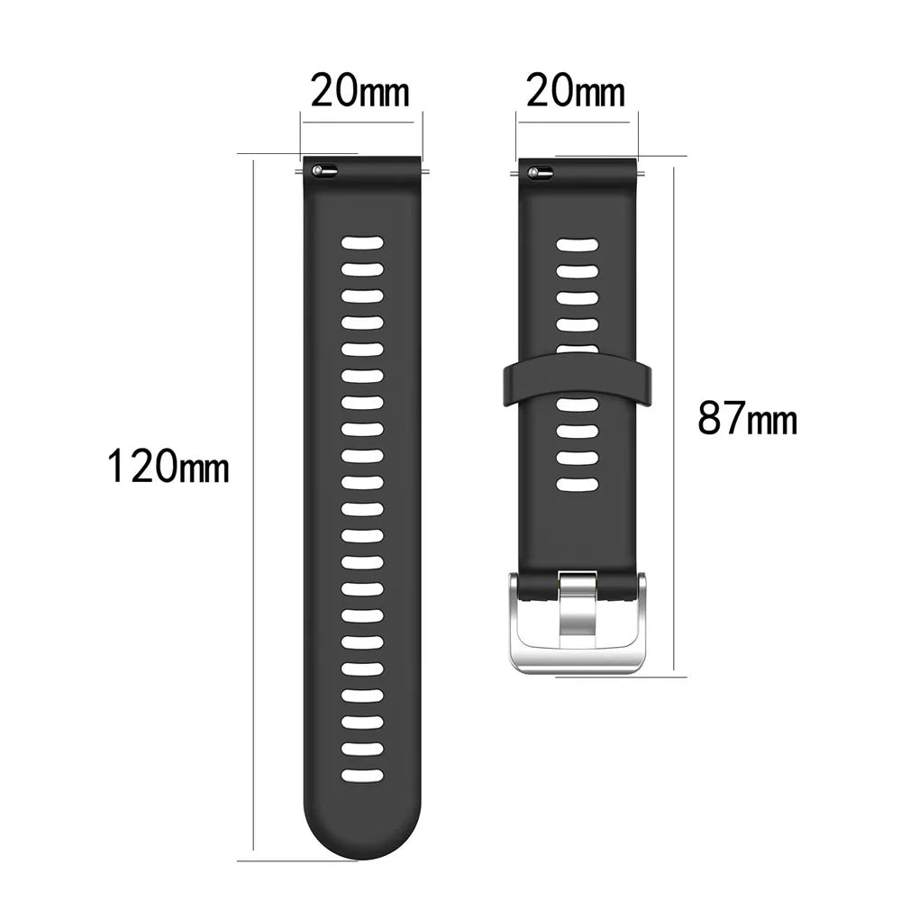 20mm Garmin Silicone Replacement Strap – Forerunner & Vivoactive Series