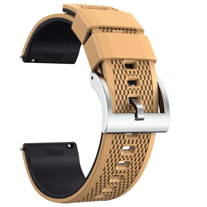 Hemsut  Silicone Smart  Watch Bands, 18mm 20mm 22mm Quick Release Rubber Watch Strap for Man Women Soft Replacement