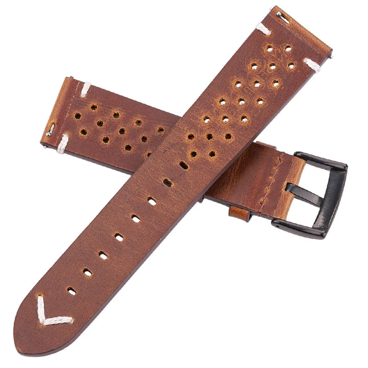 Vintage Oil Wax Leather Watch Strap for Samsung Galaxy Watch 3/4