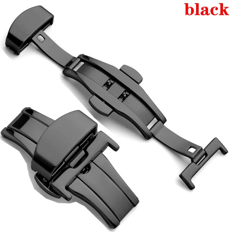 Double Click Butterfly Fold Watch Buckle – 14–22mm Push Deployment Clasp