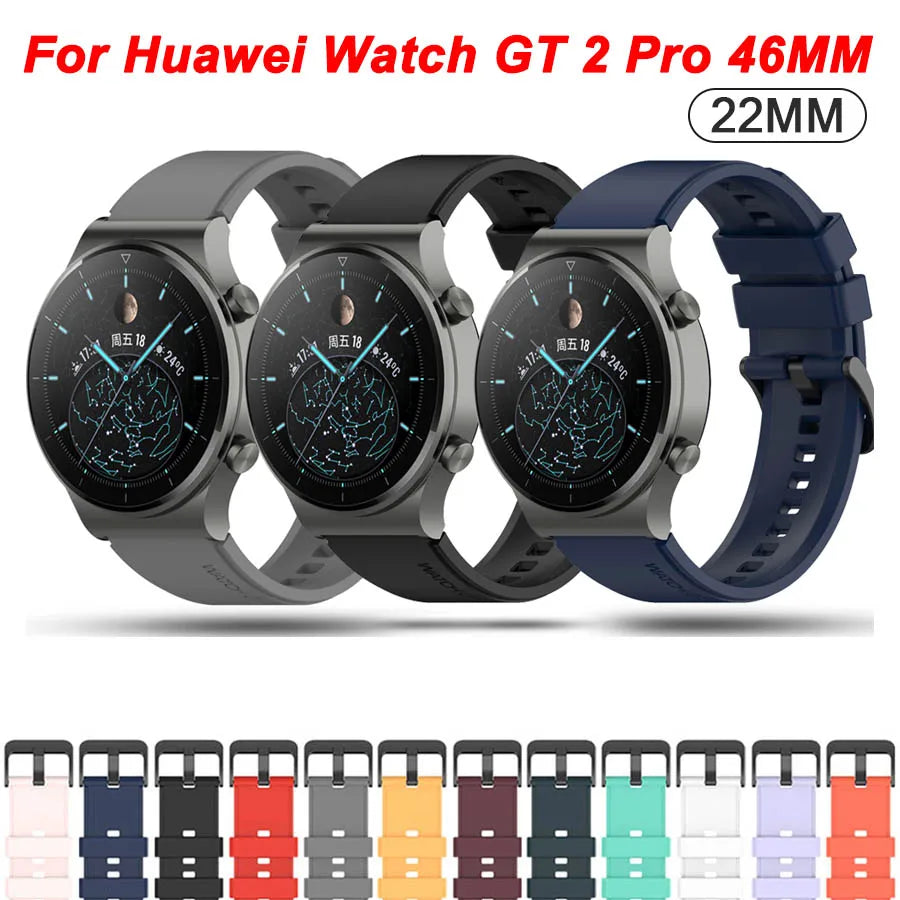 Official 22mm Silicone Band for Huawei Watch GT 2 & GT 3 Pro
