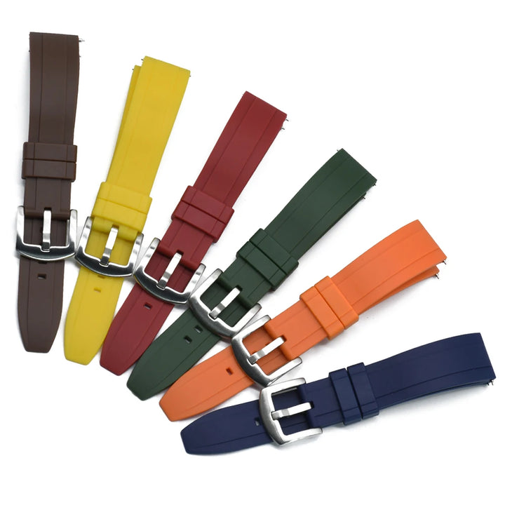 JUELONG Quick Release Watchbands Quality Silicone Rubber Watch Straps 20mm 22mm 24mm Waterproof Diving Men Watches Accessories