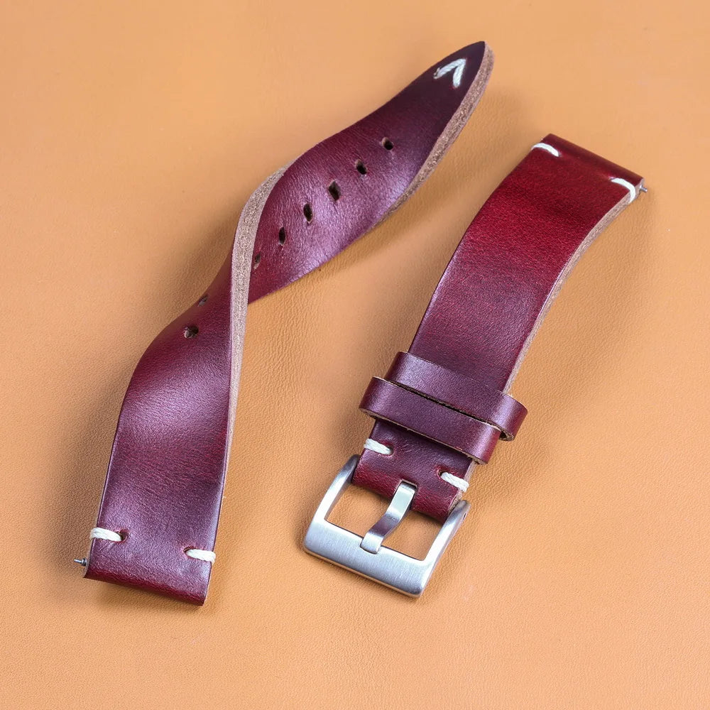 Hemsut Horween Chromexcel Leather Watch Strap – Quick Release, Handmade