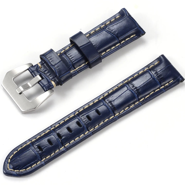Men’s Genuine Leather Watch Band 22–24mm (Top Grain, High Quality)
