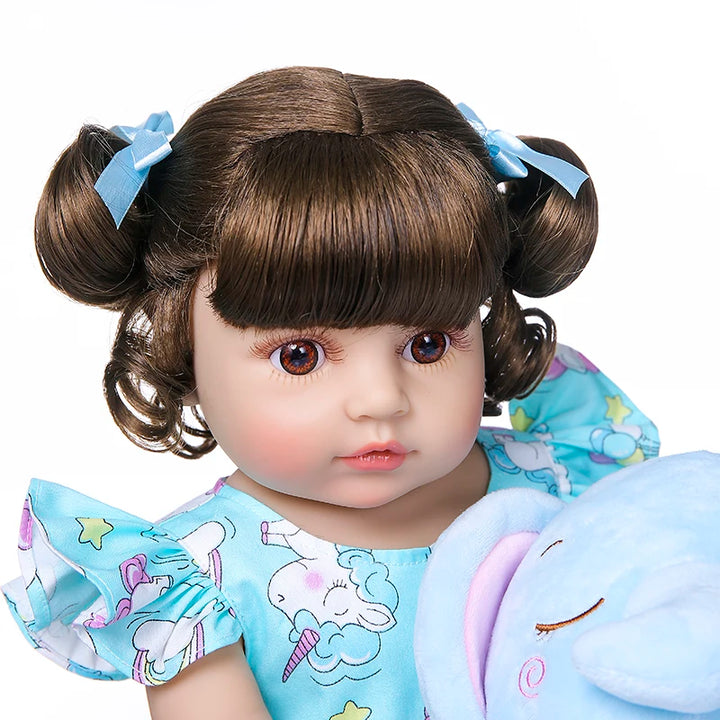 55CM NPK Reborn Baby Doll for Toddlers Soft Vinyl Full Body Bebe Bath Toy Realistic Doll for Children