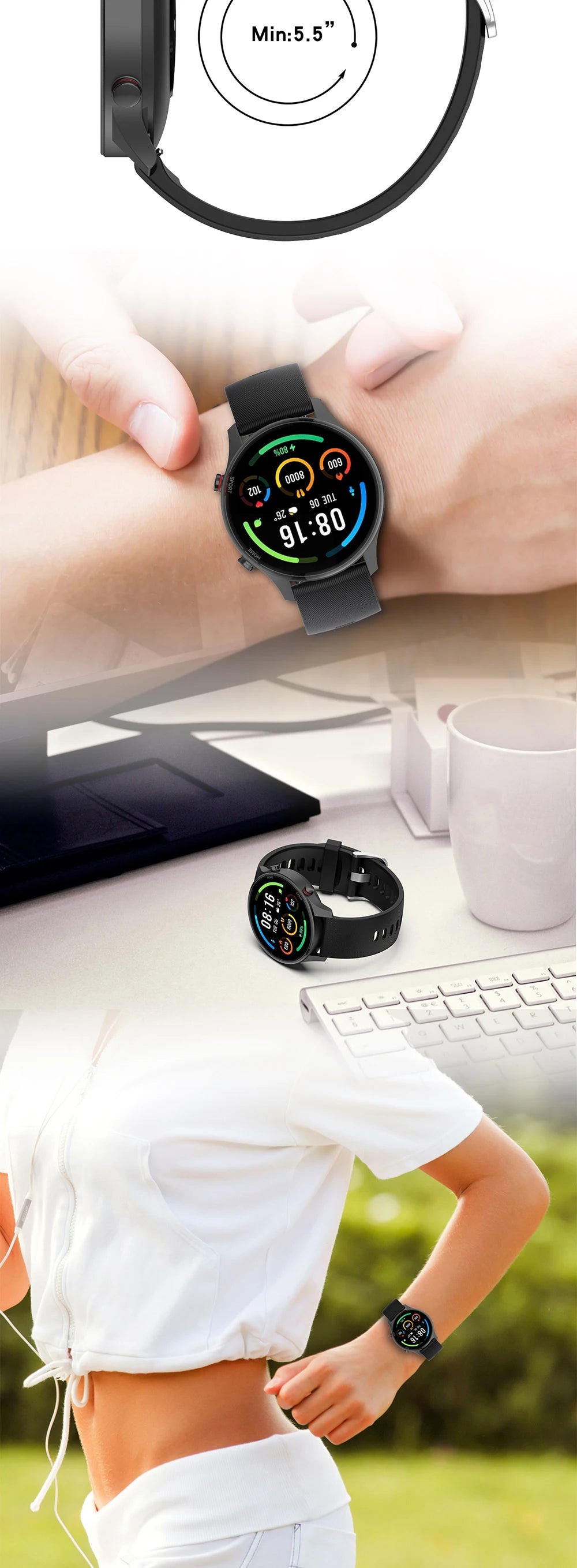 22mm Silicone Strap for Huawei Watch GT Series (GT2, GT3, GT2 Pro, GT2E)