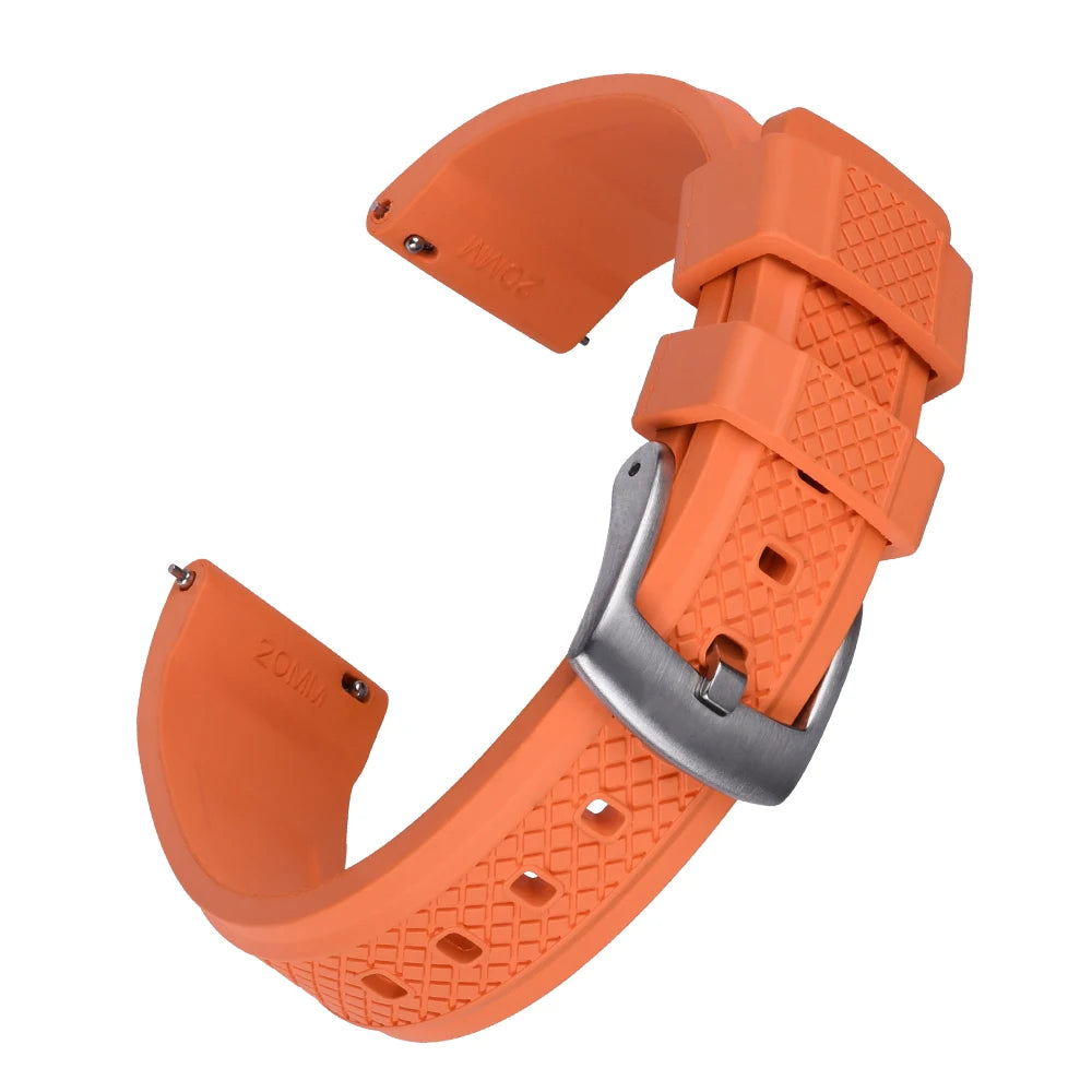 FKM Rubber Watch Strap 20/22mm for Samsung Galaxy 46mm & Huawei GT2/Amazfit GTR 47mm