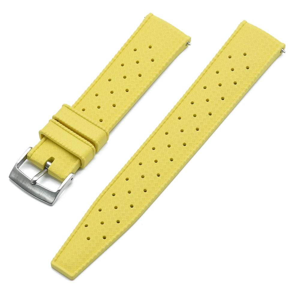 Premium Grade Fluororubber Tropical Watch Strap 18mm 20mm 22mm 24mm For S-eiko SRP777J1 FKM Watch Bands For Men's Diving Watches