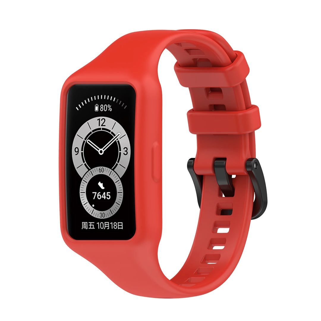 Silicone Strap with Case for Huawei Band 6/7 & Honor Band 6/7