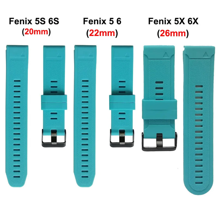Quick-Release Silicone Sport Strap for Garmin Fenix & Forerunner