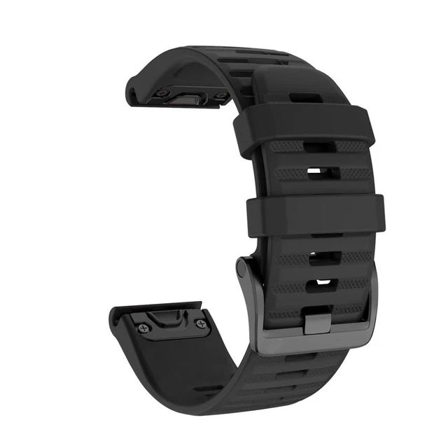 Quick-Release Silicone Sport Strap for Garmin Fenix & Forerunner (20-26mm)