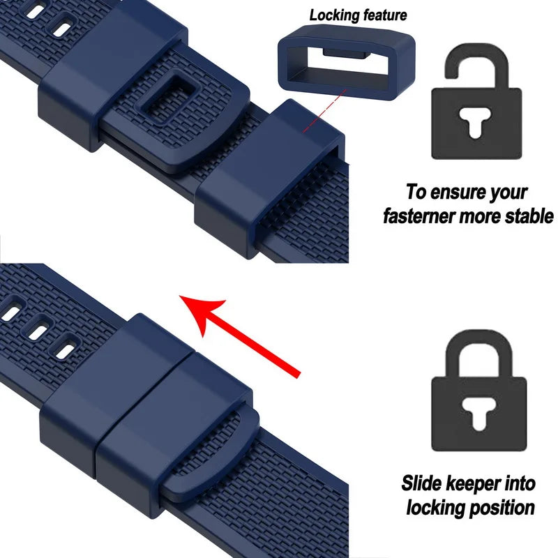 Hemsut Silicone Quick-Release Watch Strap – 18/20/22mm for Galaxy Watch