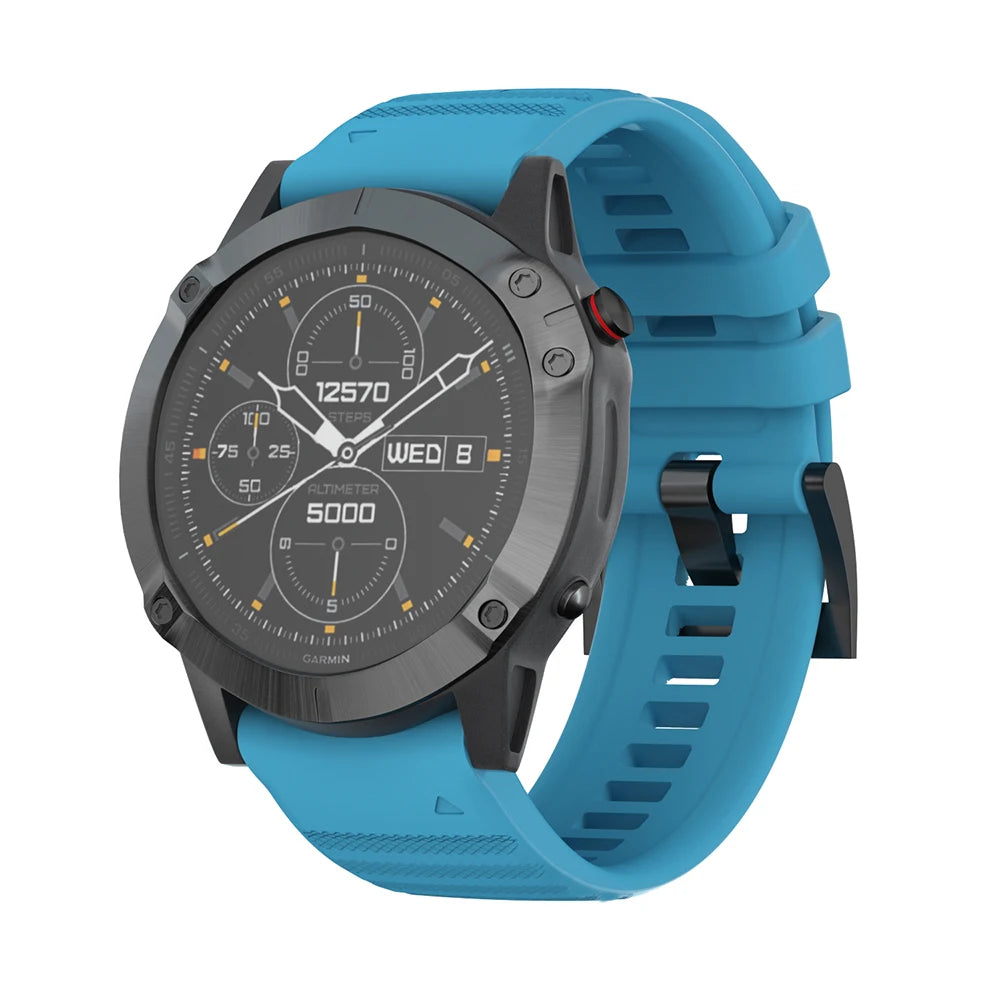Quick-Fit Silicone Watch Strap – 22–26mm for Garmin Fenix & Epix