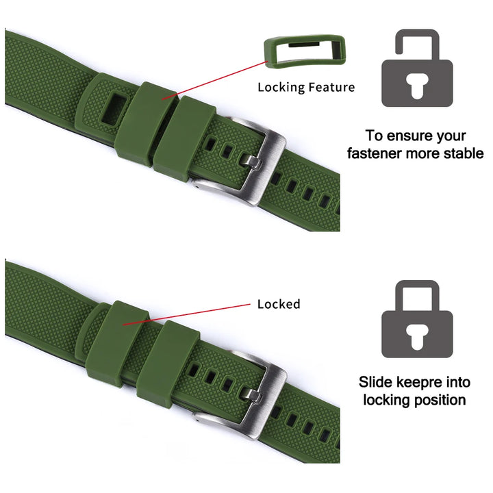 JUELONG Premium Silicone Watch Band 20mm Quick Release Rubber Strap Waterproof Men Women Replacement Watchband