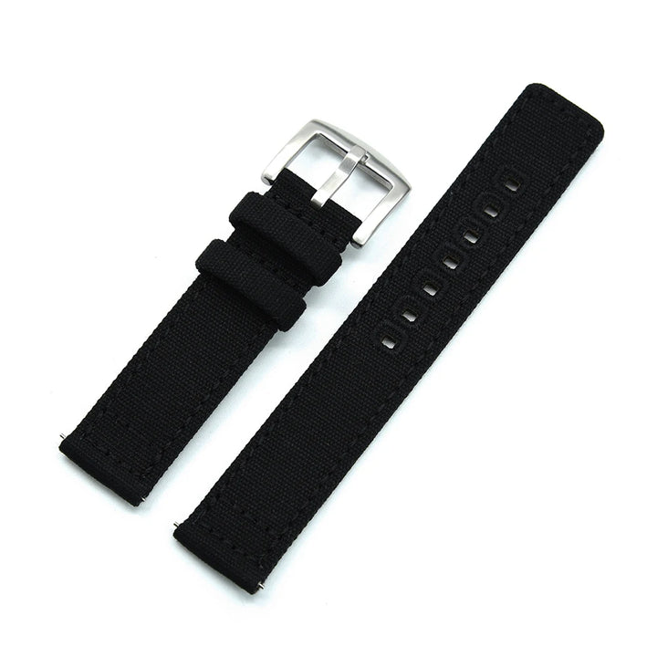 JUELONG Premium Nylon Sailcloth Watch Strap 20mm 22mm Canvas Sailcloth Watch Bands Quick Release Perfect Fit Flat End Universal