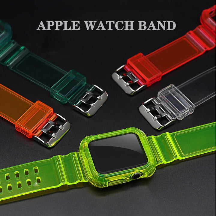 Transparent Silicone Sport Apple Watch Band 38–44mm for Series 1–6