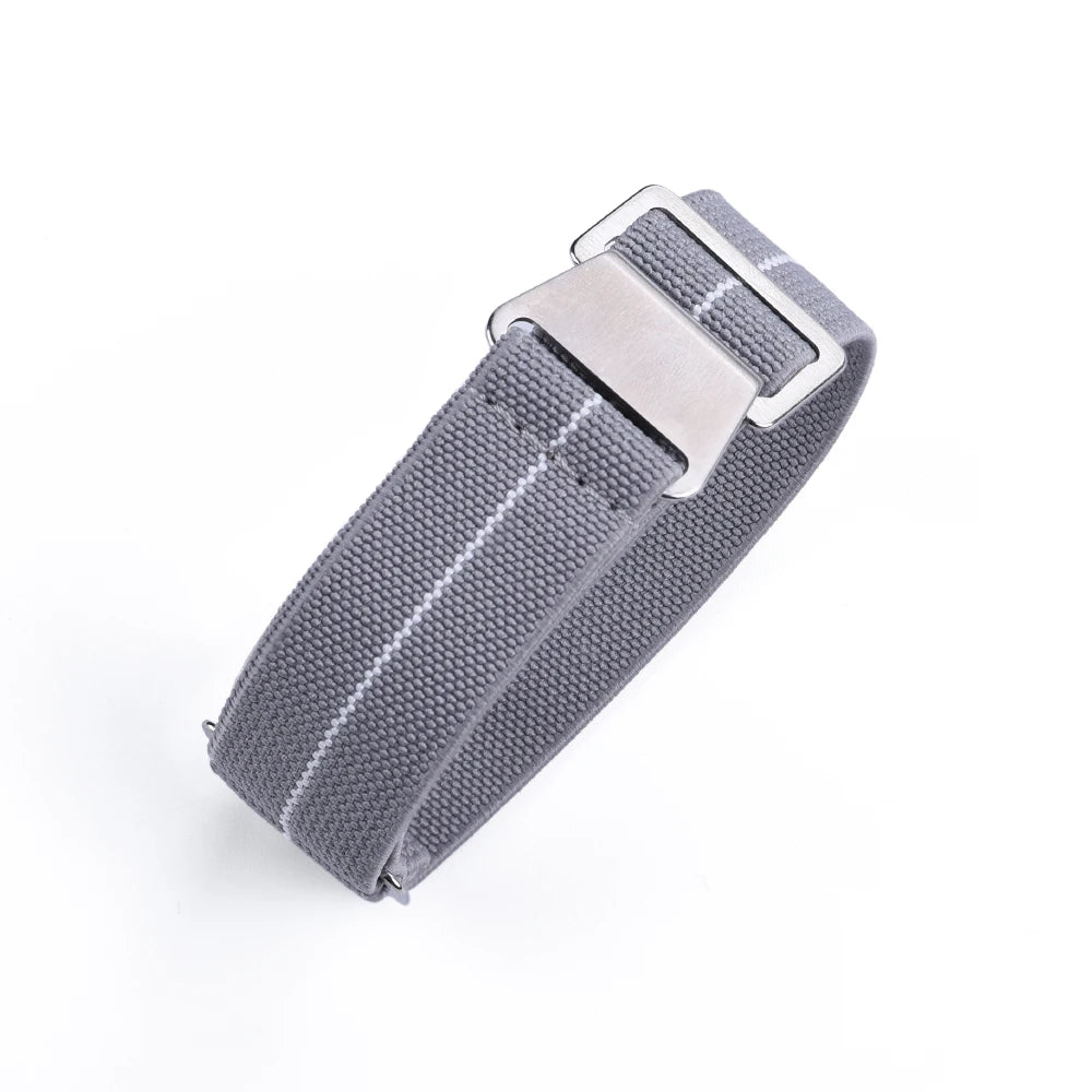 NATOBELT 60s French Troops Parachute Bag Elastic Strap 20mm 22mm Nylon Watchbands Man's Universal Smart Watch Fabric Wristband