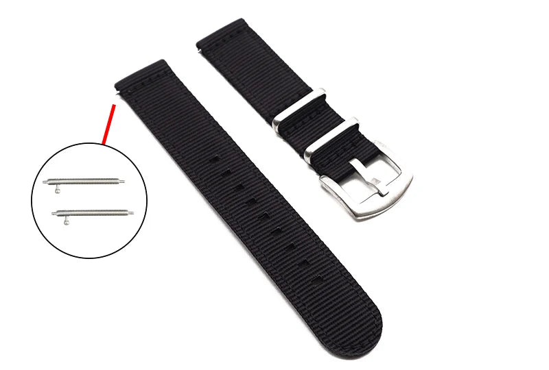 NATOBELT Nylon Sailcloth Strap 18mm 20mm 22mm Spring Military Quick Release Watchband For Watch Accessories Replacement Bracelet