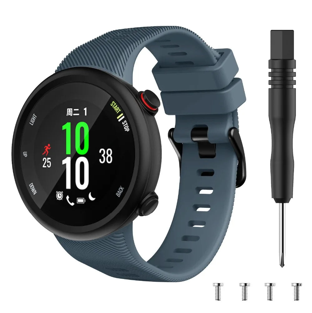 Silicone Watch Strap for Garmin Forerunner 45/45S & Swim 2