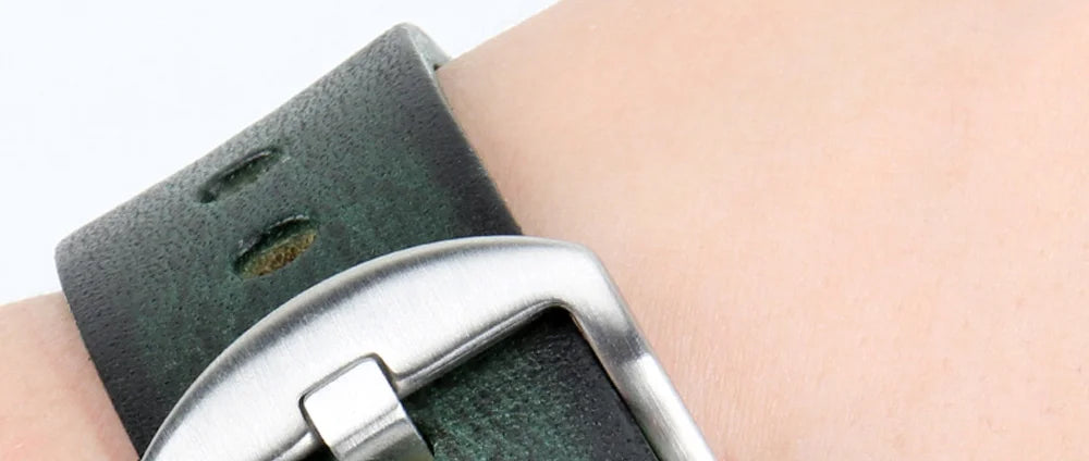 MAIKES Stainless Steel Watch Buckle 16mm 18mm 20mm 22mm 24mm Leather Strap Watch Clasp Black Rose Gold