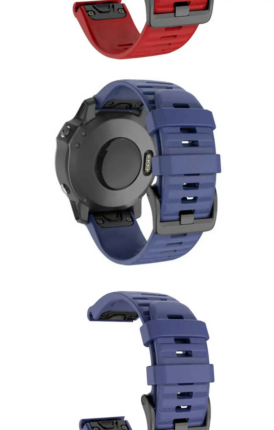 Quick-Release Silicone Sport Strap for Garmin Fenix & Forerunner (20-26mm)