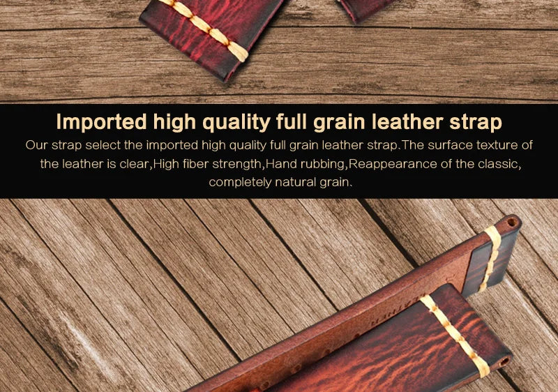 Handmade Vintage Leather Watch Strap 18–24mm – MAIKES