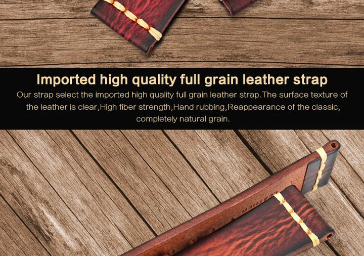Handmade Vintage Leather Watch Strap 18–24mm – MAIKES