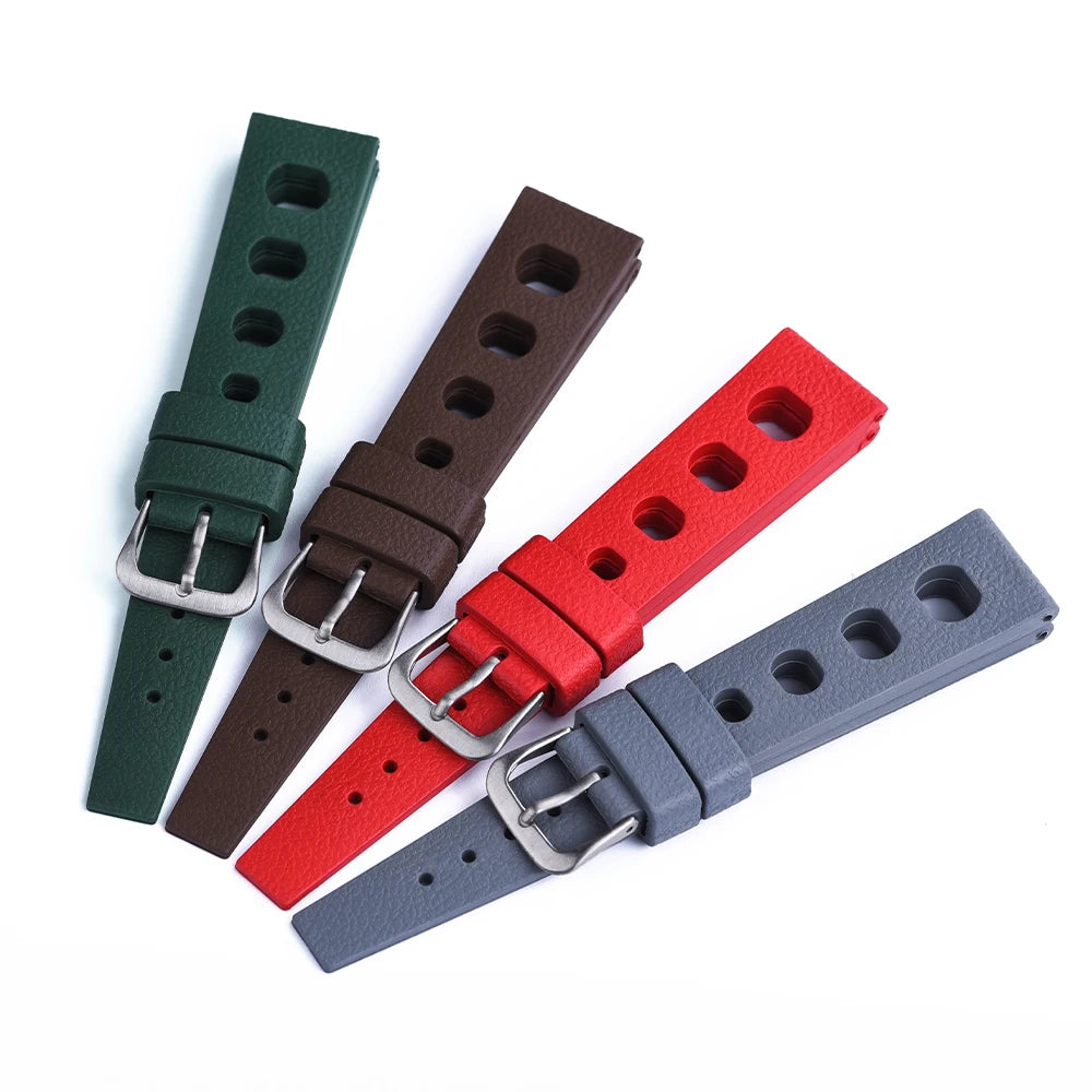 New FKM Originality Fluororubber Watch Strap 20mm 22mm Quick Release For Men Diving Watchbands