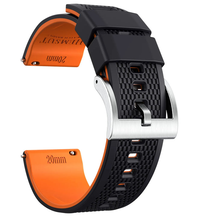 Hemsut Smart Silicone Watch Bands 18mm 20mm 22mm  Quick Release Rubber For Galaxy  Watch Strap  Man Women Soft Replacement