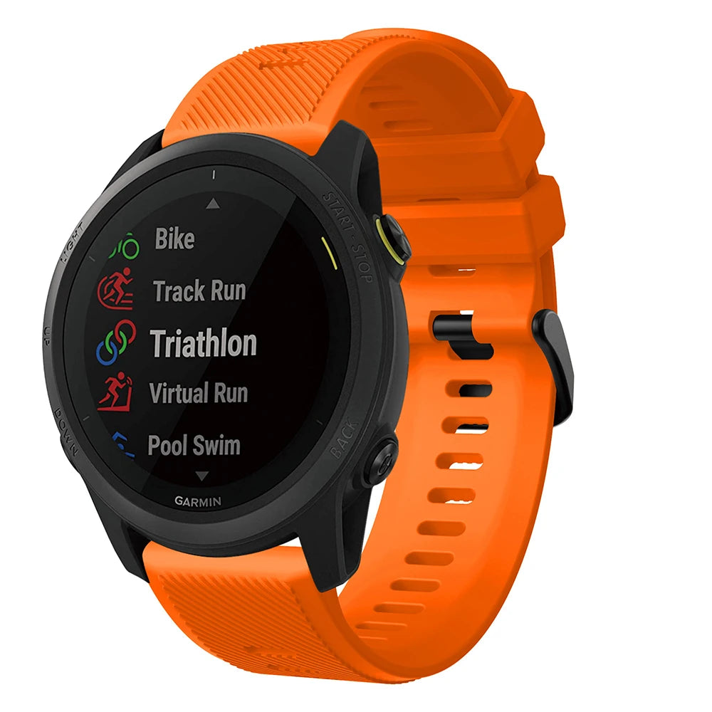 22mm Silicone Watch Strap for Garmin Forerunner 745