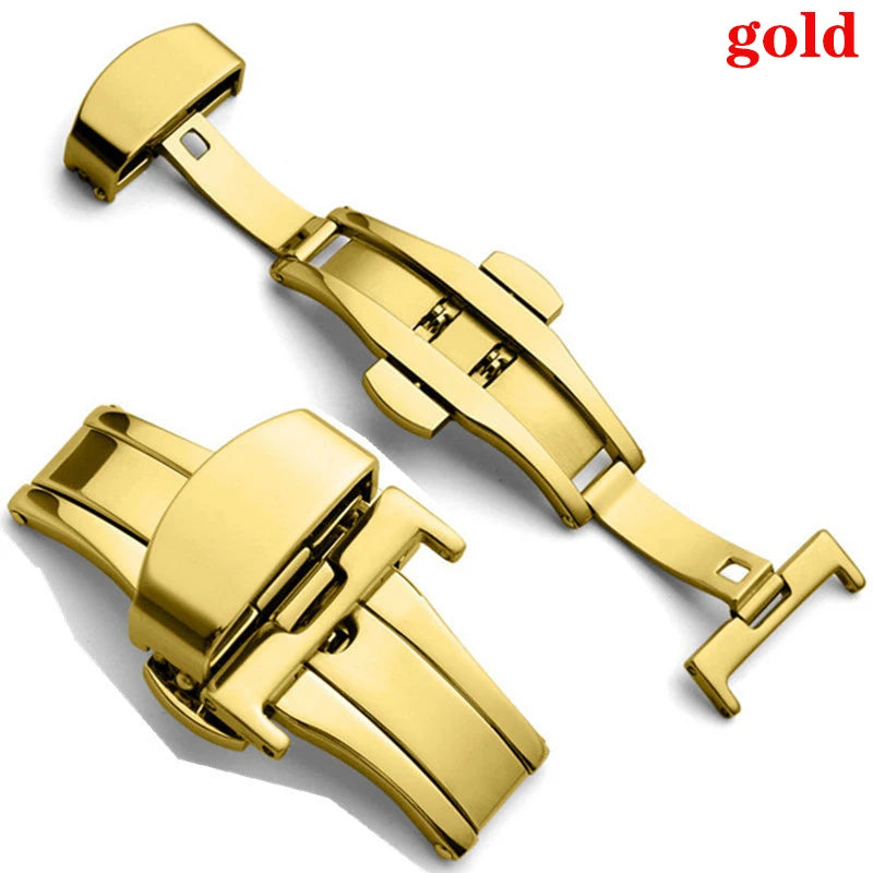 Double Click Butterfly Fold Watch Buckle – 14–22mm Push Deployment Clasp