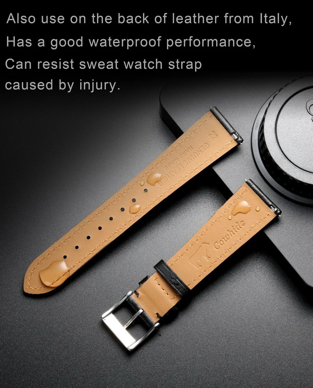 HEMSUT Italy Genuine Leather Watch Strap – Vintage, Handmade, Quick Release (18/20/22mm)