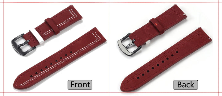Men’s Genuine Leather Watch Band 22–24mm (Top Grain, High Quality)