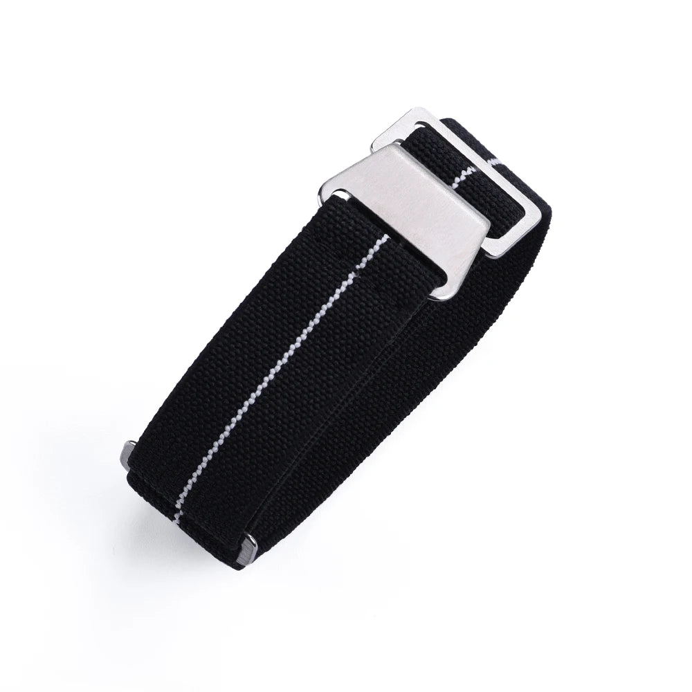 NATOBELT 60s French Troops Parachute Bag Elastic Strap 20mm 22mm Nylon Watchbands Man's Universal Smart Watch Fabric Wristband