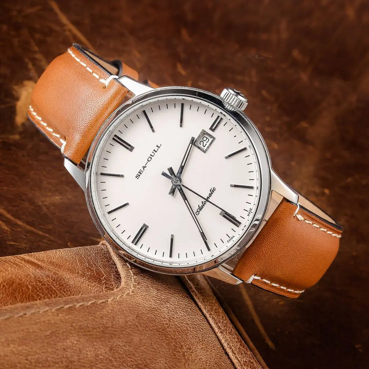 HEMSUT Genuine Cowhide Leather Quick-Release Watch Strap (18-24mm)